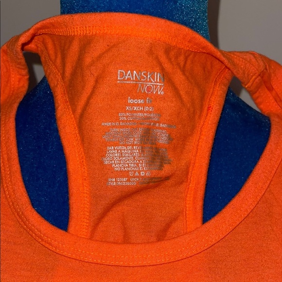 Orange Tank Top with Motivational Print danskin - Picture 2 of 3